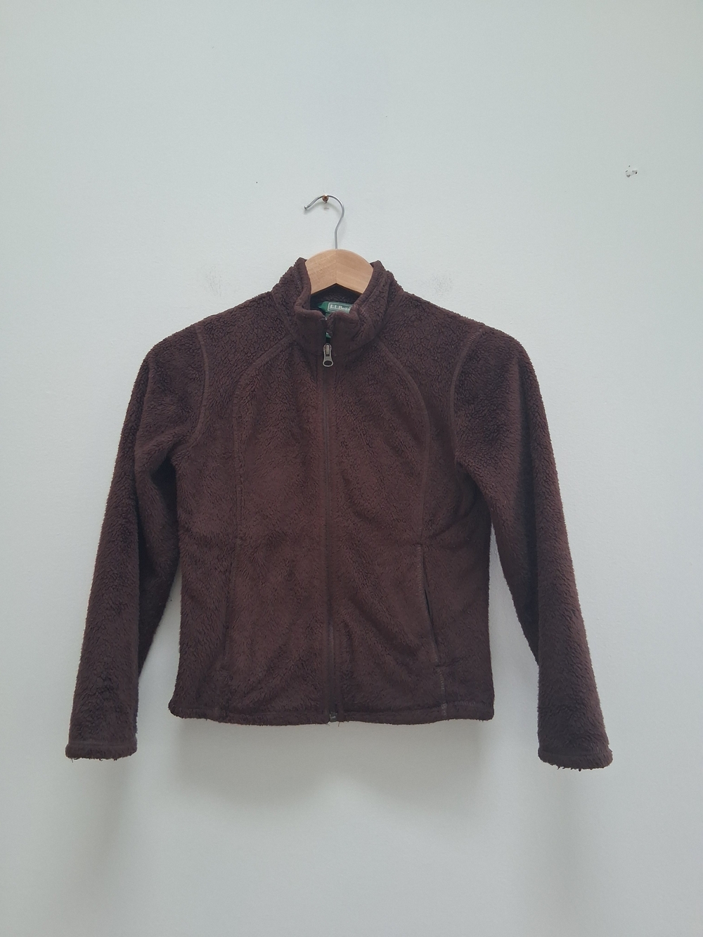 L.L.Bean Kid's Plush Full-Zip Fleece Jacket Chocolate Brown Size 8 Casual Fall